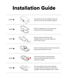 Nothing Phone (3) Screen Protector | Easy Slide Tempered Glass - Nothing Phone (3) Screen Protector - Six-step illustrated guide showing how to install tempered glass using a tray.