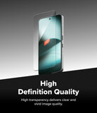 Nothing Phone (3) Screen Protector | Easy Slide Tempered Glass - Nothing Phone (3) Screen Protector - Tempered glass hovering over a smartphone screen against a dark background.