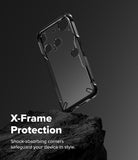 Nothing Phone (3) Case | Fusion-X - Transparent phone case with black reinforced corners resting on a dark rock.