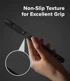 Nothing Phone (3) Case | Fusion-X - Hand holding a phone case with a magnified view of the non-slip dotted side texture.