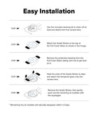 Nothing Phone (3a) Pro | Camera Glass - Five-step installation guide for applying a camera lens protector.