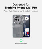 Nothing Phone (3a) Pro | Camera Glass - A Nothing Phone (3a) Pro showing its rear camera module and front display.