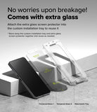 Nothing Phone (3a) / (3a) Pro Screen Protector | Easy Slide Tempered Glass - Two tempered glass protectors and an installation tray for a phone.