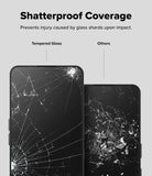 Nothing Phone (3a) / (3a) Pro Screen Protector | Easy Slide Tempered Glass - Comparison showing tempered glass holding shards together vs others.