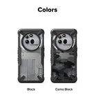Nothing Phone (3a) Pro Case | Fusion-X - Two rugged phone cases in Black and Camo Black side-by-side on a white background.