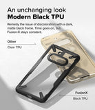 Nothing Phone (3a) Case | Fusion-X - A clear phone case with a black frame compared to a discolored, yellowed clear case.