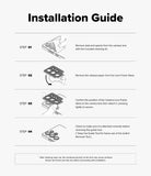 Nothing Phone (4a) Pro | Camera Glass (2P) - Four-step illustrated guide for installing a phone camera lens protector.