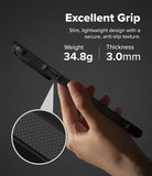 Nothing Phone (4a) Pro Case | Fusion-X - Hand holding a black phone case with a textured anti-slip grip and 34.8g weight.