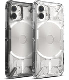 Nothing Phone (2) Case | Fusion-X - Two clear, rugged protective cases for Nothing Phone (2) in black and transparent.