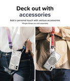 Nothing Phone (2) Case | Fusion-X - Two people wearing Nothing Phone (2) devices in clear cases with colorful neck straps.