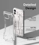 Nothing Phone (2) Case | Fusion-X - Clear protective case with labeled features for hard PC, soft TPU, and lanyard holes.