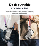 Nothing Phone (2) Case | Fusion-X - Two people wearing Nothing Phone (2) devices in Fusion-X cases attached to colorful neck straps.