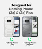 Nothing Phone (2a) / (2a) Plus Screen Protector | Glass - Nothing Phone (2a) / (2a) Plus Screen Protector - White and grey Nothing Phone (2a) models shown with screen interfaces.