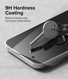 Nothing Phone (2a) / (2a) Plus Screen Protector | Glass - Nothing Phone (2a) / (2a) Plus Screen Protector - A metal key rests on a smartphone screen protector, demonstrating 9H hardness.