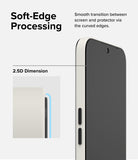 Nothing Phone (2a) / (2a) Plus Screen Protector | Glass - Nothing Phone (2a) / (2a) Plus Screen Protector - Close-up of a phone screen showing 2.5D curved edges and smooth fit.