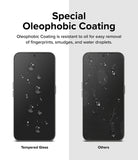 Nothing Phone (2a) / (2a) Plus Screen Protector | Glass - Comparison showing water beading on tempered glass vs smudges on others.