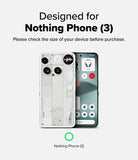 Nothing Phone (3) | Camera Glass - A Nothing Phone (3) showing its white back panel and front screen with a green checkmark.