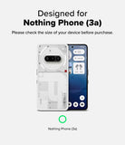 Nothing Phone (3a) | Camera Glass - A white Nothing Phone (3a) showing its rear camera module and front screen interface.
