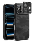[Bundle] iPhone 17 Pro Max | Onyx Magnetic - Black camo iPhone case with magnetic ring and matching lens protector.