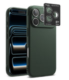 [Bundle] iPhone 17 Pro Max | Onyx Magnetic - Dark green phone case and matching camera lens protector for iPhone 17 Pro Max.