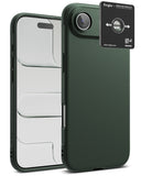 [Bundle] iPhone Air | Onyx Magnetic - Dark green iPhone case with a matching camera lens protector on a white background.