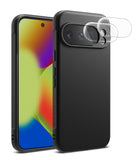 [Bundle] Google Pixel 10 Pro Case | Onyx - Google Pixel 10 Pro Case | Onyx - Black textured phone case with camera lens protectors floating above the rear camera bar.