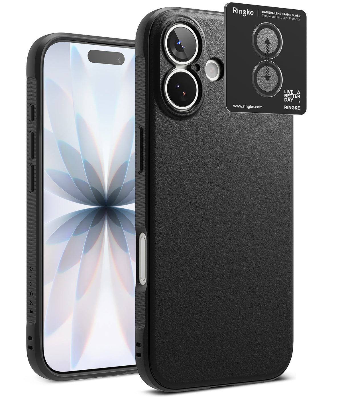 [Bundle] iPhone 17 | Onyx Magnetic - Black iPhone 17 case with magnetic back and a separate glass camera lens protector.