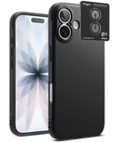 [Bundle] iPhone 17 | Onyx Magnetic - Black iPhone 17 case with magnetic back and a separate glass camera lens protector.