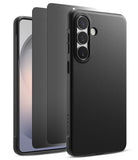 [Bundle] Galaxy S26 | Onyx - Black smartphone case with triple camera cutout and screen protector layers on a white background.