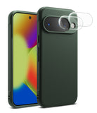 [Bundle] Google Pixel 10 Case | Onyx - Google Pixel 10 Case | Onyx - Dark green phone case with screen and camera lens protectors on a white background.