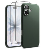 [Bundle] iPhone 17 | Onyx Magnetic - Dark green phone case and two screen protectors displayed against a white background.