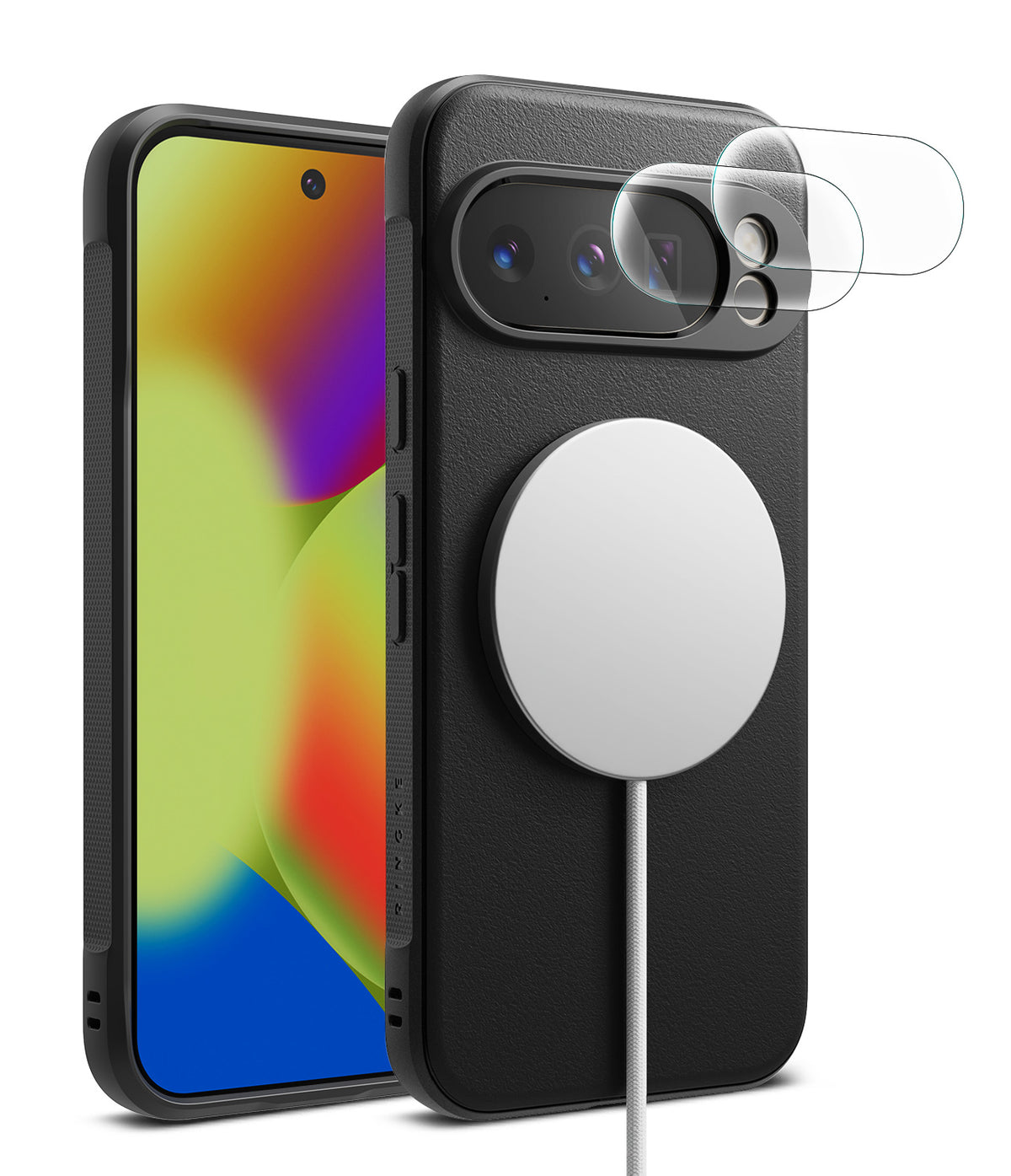 [Bundle] Google Pixel 10 Pro Case | Onyx Magnetic - Google Pixel 10 Pro Case | Onyx Magnetic - Black phone case with magnetic charger and camera lens protectors.