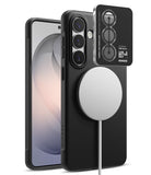 [Bundle] Galaxy S26 | Onyx Magnetic - Bundle: Galaxy S26 | Onyx Magnetic - Black phone case with magnetic charger and camera lens protector on white background.