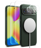 [Bundle] Google Pixel 10 Pro Case | Onyx Magnetic - Bundle: Google Pixel 10 Pro Case | Onyx Magnetic - Dark green phone case with magnetic charger and screen protectors.