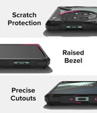 OnePlus 11 5G Case | Fusion-X - Three close-up views showing scratch protection, raised bezels, and precise port cutouts.