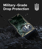 OnePlus 11 5G Case | Fusion-X - Rugged phone case on dark, rocky debris with military-grade drop protection text and badge.