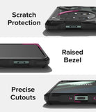 OnePlus 11 5G Case | Fusion-X - Three close-up views highlighting scratch protection, raised bezels, and precise port cutouts.