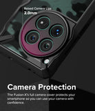 OnePlus 12 Case | Fusion-X - Close-up of phone case highlighting 2.0mm raised camera lips for lens protection.