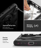 OnePlus 13R Case | Fusion-X - Features showing strap hole, protective film, wireless charging, and precise port cutouts.