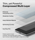 OnePlus 13 Screen Protector | Dual Easy Film - OnePlus 13 Screen Protector - Exploded view showing five layers of screen protector material above a smartphone.