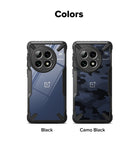 OnePlus 13 Case | Fusion-X - Two Fusion-X cases for OnePlus 13 in Black and Camo Black, showing back camera and design.