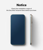 OnePlus 15 Screen Protector | Easy Slide Tempered Glass (2P) - OnePlus 15 Screen Protector - Front and side views of a smartphone showing the tempered glass installation area.