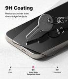 OnePlus 15 Screen Protector | Easy Slide Tempered Glass (2P) - OnePlus 15 Screen Protector - A metal key resting on a smartphone screen, demonstrating 9H scratch-resistant glass coating.