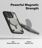 OnePlus 15 Case | Fusion-X Magnetic - A magnetic disc sticks to a phone case while falling off a phone without one.