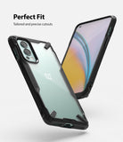 OnePlus Nord 2 Case | Fusion-X - A clear and black protective phone case shown from front and back angles.