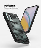 OnePlus Nord 2 Case | Fusion-X - Camouflage patterned phone case with black bumpers shown from front and back angles.