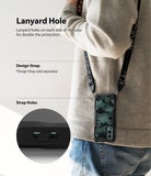 OnePlus Nord 2 Case | Fusion-X - A person wearing a phone case with a lanyard, highlighting the side strap attachment holes.