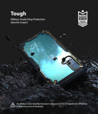 OnePlus Nord CE 5G Case | Fusion-X - Rugged phone case on dark, rocky ground with military-grade drop protection branding.