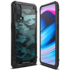 OnePlus Nord CE 5G Case | Fusion-X - Rugged black phone case with camo back and screen view on white background.