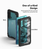 OnePlus Nord CE 5G Case | Fusion-X - Two OnePlus Nord CE 5G phones in black and camo black Fusion-X protective cases.